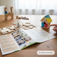 Vogelhaus Bausatz, DIY Holzset, Kinder, Bastelset, Geschenk, Holz, Malen