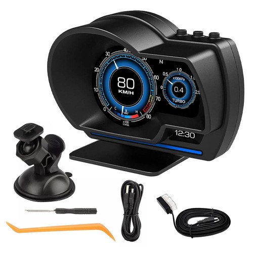Obd2 gps hud tachometer head - obd2+gps,