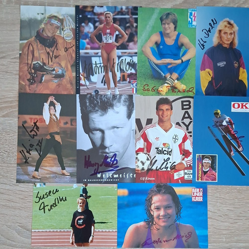Autogrammkarten sportler - 10,