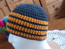100% Merino-Wolle Häkelmütze Atama aus myboshi original No 3, in 2 Farben