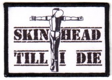 SKINHEAD TILL I DIE"Aufnäher"Oi!/SKIN/WAY OF LIFE/PATCH/BRITAIN/BOOTS AND BRACES