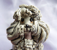 Vintage Sylvie Nisbett Spaghetti Pudel Studiokeramik 60er Jahre London   