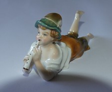 Porzellanfigur Karl Ens " Flöte spielender Knabe"  unbeschädigt um 1900