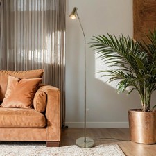 Stehleuchte Stehlampe GU10 133-167 cm in Messing Antik Metall verstellbar Retro