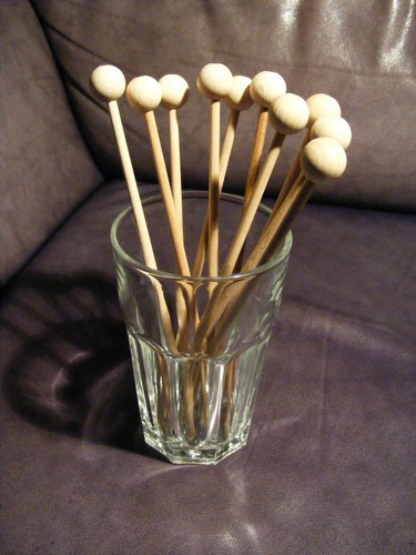 Paar holzschlägel für - 5,