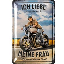 Blechschild retro, Motorrad Deko, Motorrad Geschenke Männer und Biker, 20x30cm
