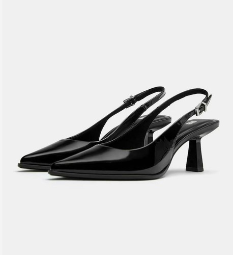 Damen slingpumps schwarz lack - schwarz,