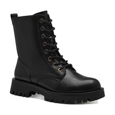 Lace Boot Black Gold Tamaris