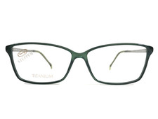 Stepper Brillenfassungen SI-30048 F660 Grün Silber Cat Eye Vollrand 52-12-130