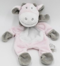 ♥ NOUKIE`S Schmusetuch rosa Kuh Kuscheltuch Schnuffeltuch grau weiß cow ♥