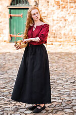 Mittelalterrock aus schwerer Baumwolle Schwarz "Smilla" mittelalterlicher Rock