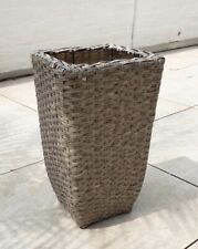 Blumenkübel Blumentopf Rattanoptik beige/braun/grau - guter Zustand