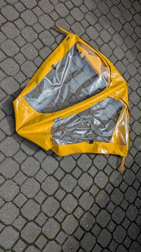 Gelbes multizelt für - für, bakfiets