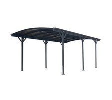 Carport Unterstand Garage Aluminium anthrazit 505x300x220cm Runddach B-Ware