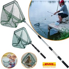 Teleskop Kescher für Garten Teich Pool Laub Fisch Angel Netz Käscher ausziehbar