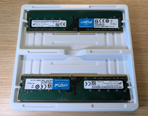 16gb 8gb crucial ddr4 - 2x, ddr4-2666