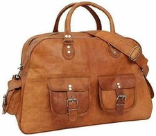 Herren Braun Neu Leder Fitnessstudio Reisegepäck Vintage Seesack Echt Tasche