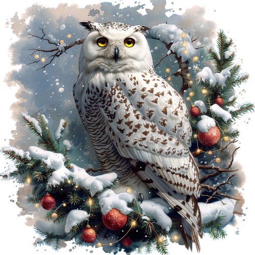 Deko bild schneeeule eule - bild,