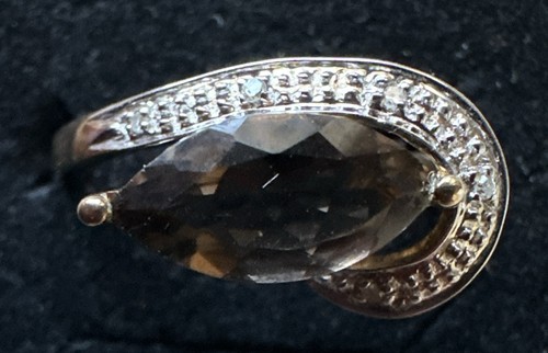 Ring 333 gold rauchquarz - 333,