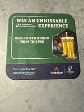 Bierdeckel Coaster Beermat Heineken - Win an unmissable Experience Ireland