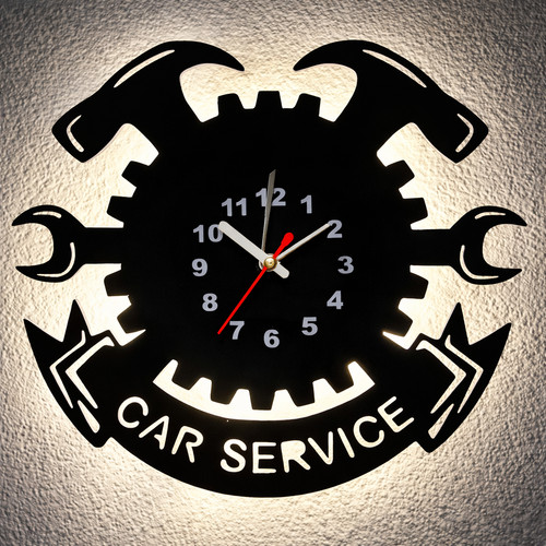 Wanduhr werkstatt vinyl - wanduhr,