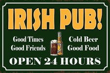 Holzschild 18x12 Irish Pub