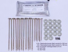 Zelt- und Markisenbefestigungsset Schraubheringe Outdoor Camping