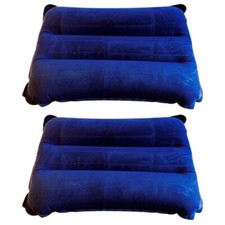 2 Stk Aufblasbares Kissen Reisekissen Kopfkissen Luftkissen Auto Camping Kissen