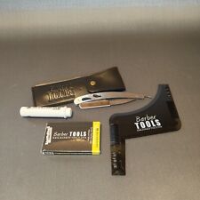 Herren Rasier-Set - Männer Rasiermesser/Barbiermesser - mit 40 Doppelklingen