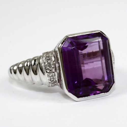 Schwerer ring 585 - 585, weissgold