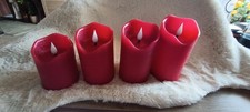 4 Rote LED Kerzen Von HSE Ohne Timer