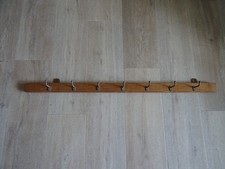 Alte Garderobe aus alter Fabrik - Industriedesign, 30iger Jahre, 1m, 7 Metallhak