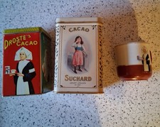 Alte Blechdose Droste's Cacao seltene Tasse und Suchard Dose