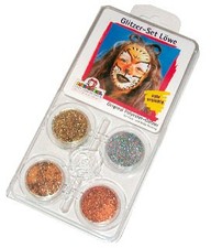 Eulenspiegel Glitzer Motiv Set Löwe Schmink-Set Glitter Kinderschminken
