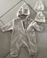 ღ ♥ Baby  Bio Baumwolle Walkoverall  + Mütze - Hessnatur Größe  50-56♥ ღ