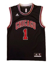 Adidas Derrick Rose Chicago Bulls Jersey Trikot NBA black schwarz Sz. S/M
