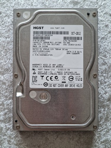 Hitachi hgst 500gb - hgst, 7200u/min