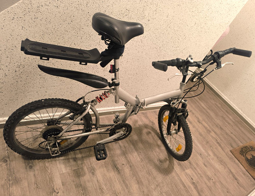 Faltrad klappfahrrad grau - grau, flat