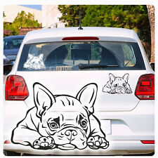Auto Aufkleber Französische Bulldogge Autoaufkleber Hund Pfote Heckscheibe A3041