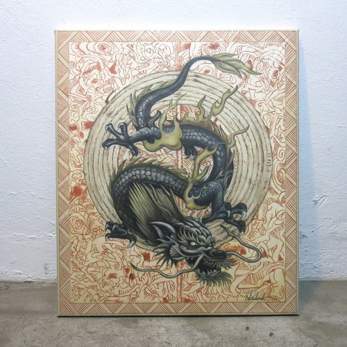 Gemälde aus asien drachen - gemälde, /