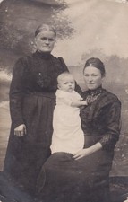 Petkus Foto-AK 1914 Zwei Frauen mit Baby Gruppenbild Brandenburg 2507086
