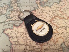 CHEVROLET Qualitäts Schwarzer Echter Leder Schlüsselanhänger