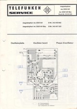 TELEFUNKEN - magnetophon mc 2500 Ska - Service Information Schaltplan - B9529