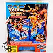 Wwf hasbro wrestling ring with - hasbro,