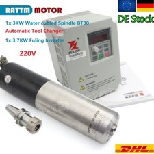 【DE】3KW ATC Frässpindel Spindel BT30 Werkzeugwechsel Fräsmotor +3.7KW Inverter
