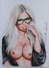 Original drawing ,Zeichnung ,nude woman, weiblicher Akt