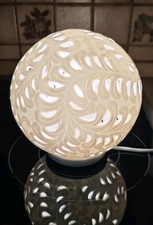 Tischlampe, Kugellampe Leuchte HARMONIE ROMANTIK weiß D. 18 cm Porzellan Formano