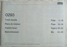 Märklin Mini-Club Spur Z 293 Übersetzung Gleisplanheft 4 Sprachen GB F I NL 1979