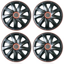 4x Radkappen Radblenden Radzierblenden Kando Race 16 Zoll Schwarz Set für BMW