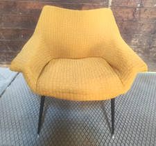 DDR Sessel Schalensessel Mid Century Polstersessel Cocktailsessel orange / gelb